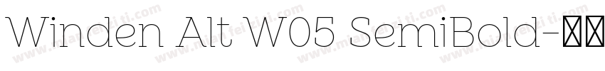 Winden Alt W05 SemiBold字体转换